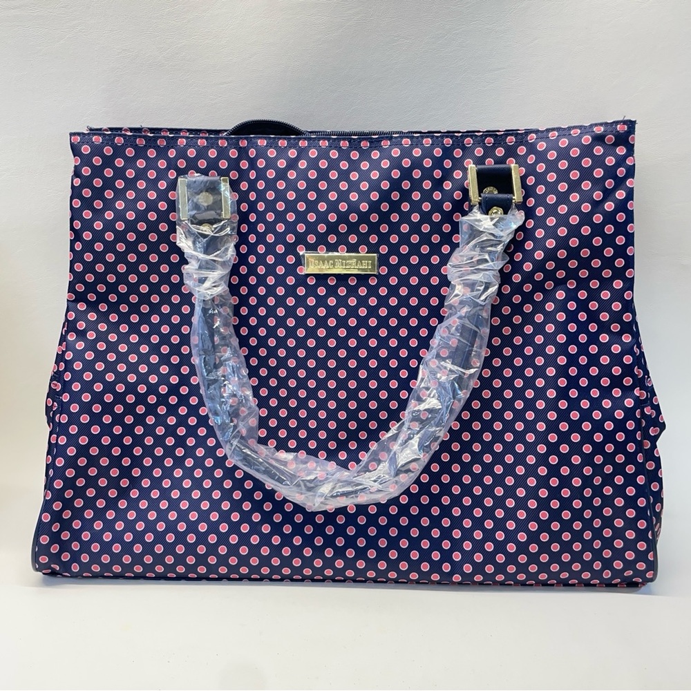 New Isaac Mizrahi Pink and Navy Tote Travel Bag